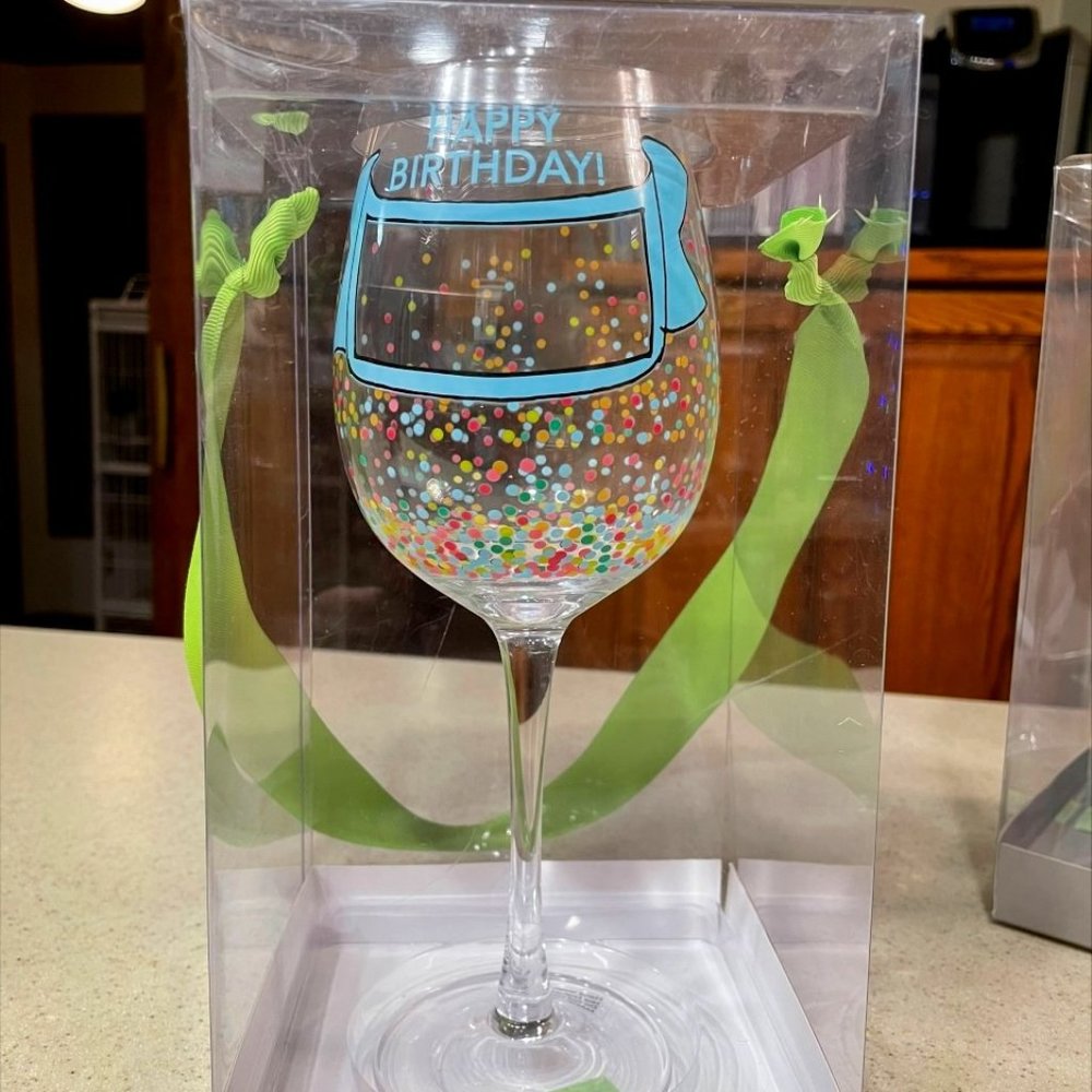 Wine Glass from Things Remembered: Happy Birthday NIB